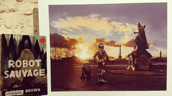 Robot sauvage, Peter Brown, couverture du livre, mangeurdelivres.wordpress.com