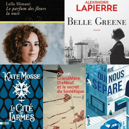 Couverture des 5 livres sélectionnés parmi les sorties littéraires de la semaine du 18 janvier 2021.