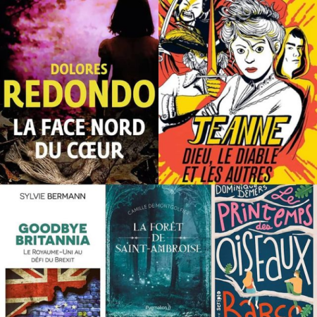 Couverture des 5 livres retenus parmis les sorties livres de la semaine du 25 janvier. mangeurdelivres
