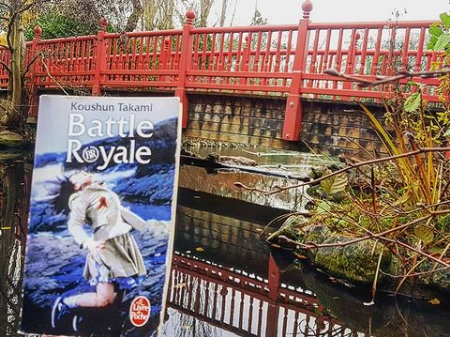 Photo de la couverture du livre Battle Royale au parc Edmond de Rotschild de Boulogne Billancourt pour le site mangeurdelivres.wordpress.com