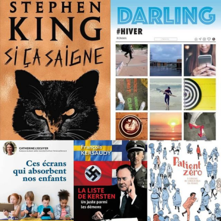 Couverture des 5 livres retenus parmi les sorties livres de la semaine pour le blog littéraire mangeurdelivres