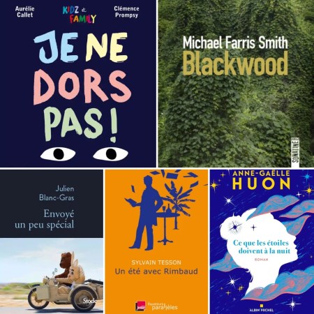 Couvertures des 5 livres retenus parmi les sorties de la semaine