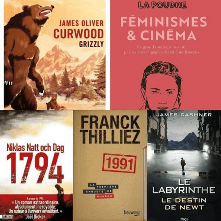 Couvertures des cinq livres retenus parmi les titres paraissant cette semaine