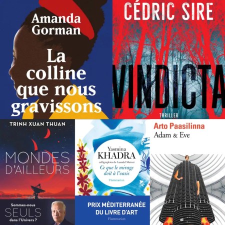 Couvertures des 5 livres retenus parmi les publications de la semaine