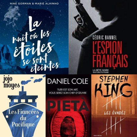 Couvertures des 5 livres retenus parmi les sorties littéraires de cette semaine